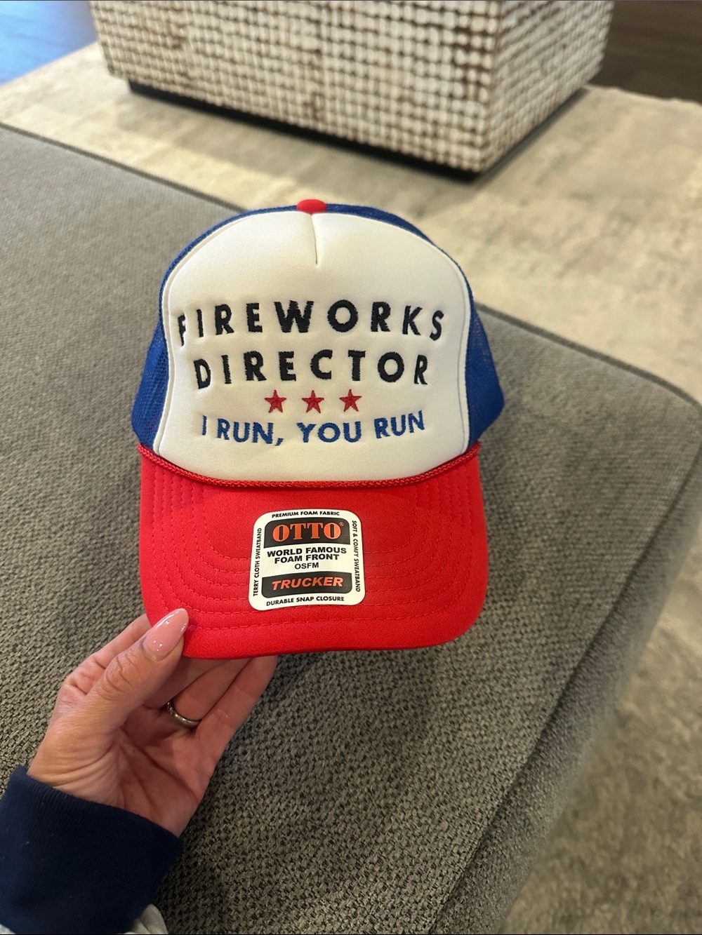 OTTO men’s or women’s
Trucker Hat - Red, White & Blue - Picture 2 of 7
